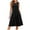 Black, variant on TSADFHJI Skirts for Women Short Length Lace Summer Casual Dresses for Women Sleeveless Midi Dress Swing Tank Pleated Tshirt Dress with Pockets A S Navy