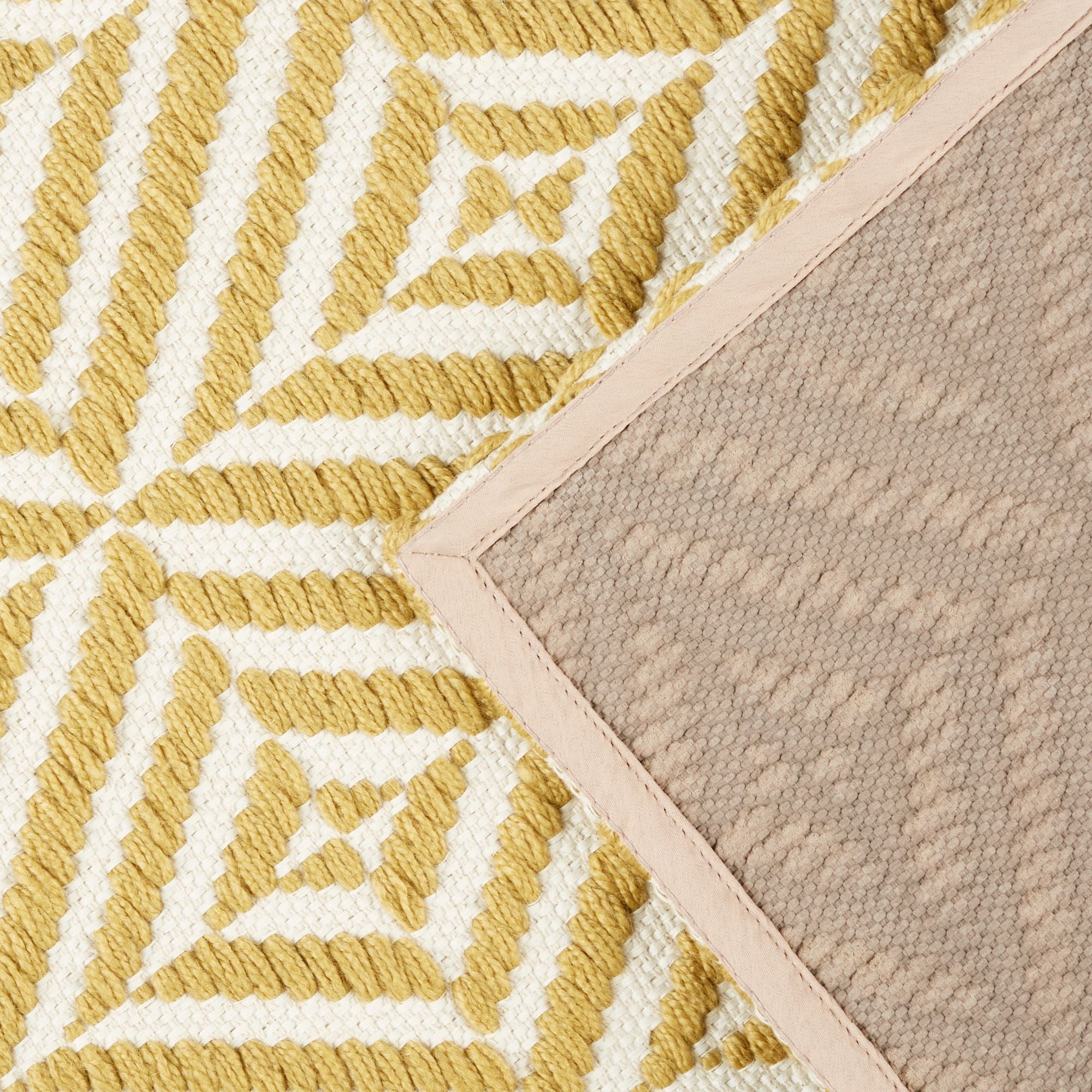 Mainstays Montana Woven Fabric Mat, 18"x27", Yellow, Available in Multiple Colors