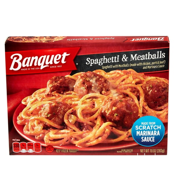 Banquet Spaghetti and Meatballs, Frozen Meal, 10 oz (Frozen)