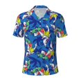 thumbnail image 2 of Daiia Sharks Skateboarding With Palm Pattern Men’s Polo Shirts,Solid Deck Shirt,Classic Fit, Breathable Cotton Polo for Casual and Sport Wear-Large, 2 of 7