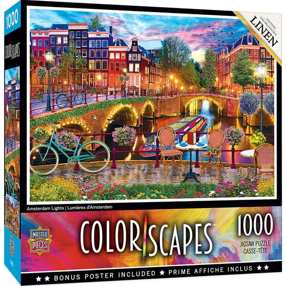 MasterPieces 1000 Piece Jigsaw Puzzle - Amsterdam Lights - 19.25"x26.75"