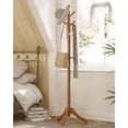 thumbnail image 2 of VASAGLE Solid Wood Coat Rack and Stand, Free Standing Hall Coat Tree with 10 Hooks for Hats, Bags, Purses, for Entryway, Hallway,, 2 of 6