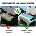 thumbnail image 4 of Golf Cart Seat Covers for 2 Seater,Teal White Grey Ombre Microfiber Cart Seat Towel Blanket,Blue Modern Abstract Aesthetics Absorbent Breathable Non Slip Bench Seats Protector for Golf Course 51"x31", 4 of 9