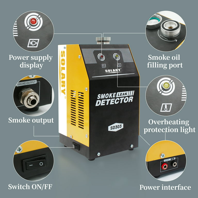 Solary SD304 Automotive Leak Detector Tool, Car EVAP Smoke Machine