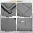 thumbnail image 3 of RELAX EDEN Adult Cotton Weighted Blanket w/ Cover, 60x80 In, 15 Lb, Grey, 3 of 8