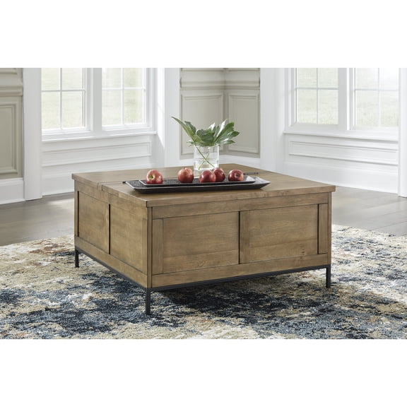 Signature Design by Ashley Torlanta Lift Top Coffee Table with Storage, Brown & Black