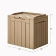 thumbnail image 2 of XPOPR 31 Gallon Resin Deck Box Waterproof Indoor Outdoor Storage Boxes for Patio Furniture Cushions and Garden Tools (Light Brown), 2 of 10