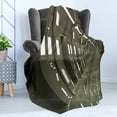 thumbnail image 4 of Outer Space Soft Flannel Fleece Blanket, Space House Sci Fi Inspired Environment Perspective Robotic Underground Display, Cozy Plush for Indoor and Outdoor Use, 50" x 70", Army Green, by Ambesonne, 4 of 5
