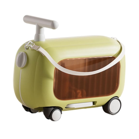 Pitycbo Ride on Suitcase Carry on Luggage for Aged 2-6 Years Kids Airplane Essential Green