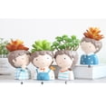 thumbnail image 2 of Bewildely Maceta suculenta Resina Artesanía Bonsai Macetas Flores Contenedor Florero de escritorio Suministros de cerámica y alfarería Typ2 Bewildely HA061344-02B, 2 of 6