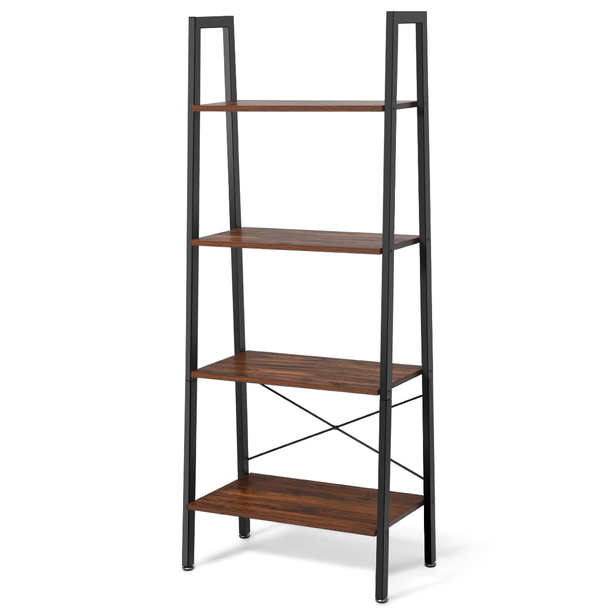Giantex 4Tier Ladder Bookshelf Display Ladder Rack FreeStanding Plant