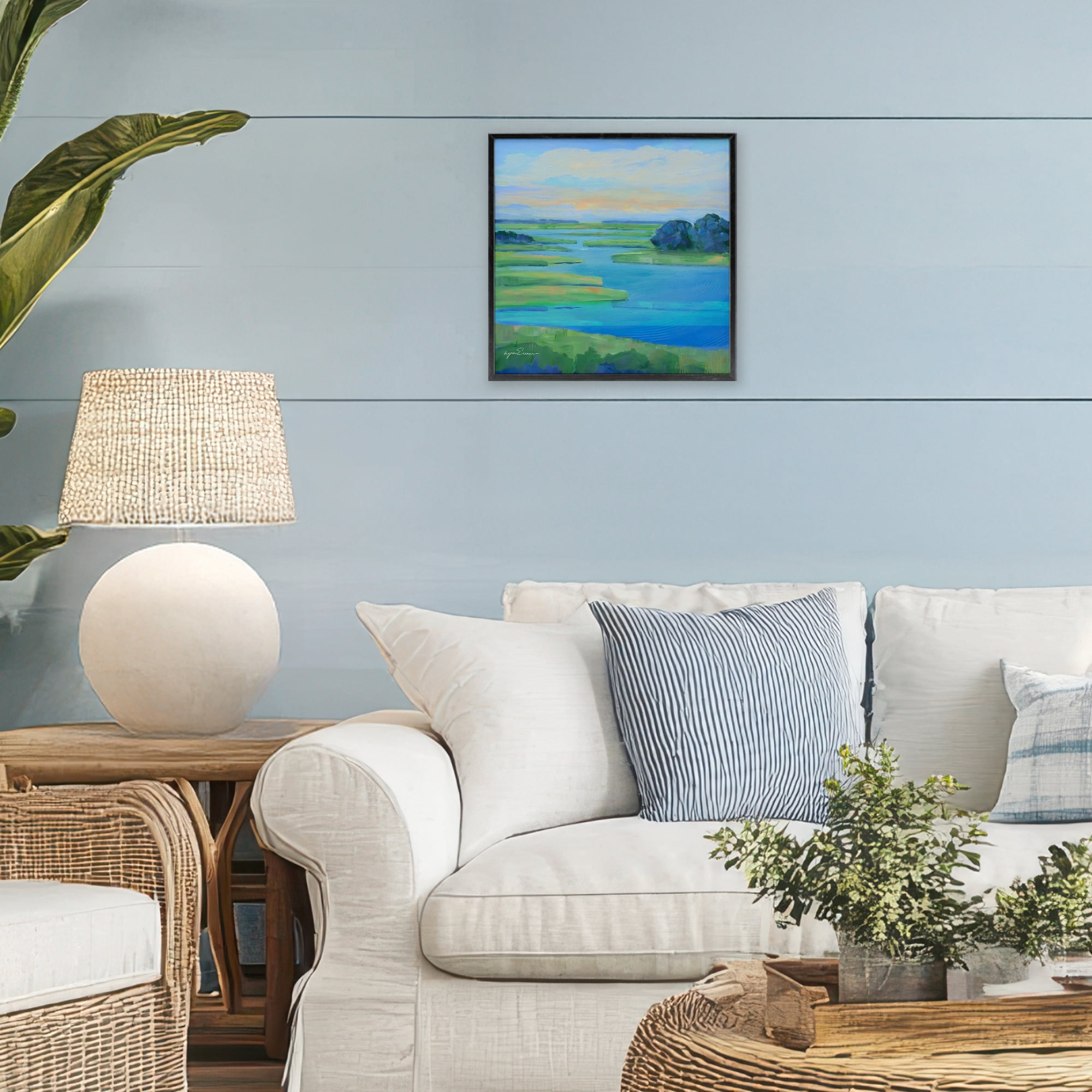 Stupell Industries Scenic Scarborough Marshes Black Framed Giclee Art, design by Lynn Ericson Fine Art