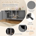 thumbnail image 6 of Double Litter Box Enclosure 40 Inch Hidden  Washroom with Detachable Scratching Board Metal  Indoor Pet House End Side Table for 2 Litter Boxes, 6 of 8