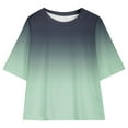 thumbnail image 5 of ZACPNCV Girls Short Sleeve T Shirt with Biker Shorts Set 2 Piece Summer Outfits Green 12-13 Years, 5 of 8