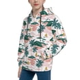 thumbnail image 2 of Haiem Hawaii Palms Pattern Boys Hoodie, Youth Pullover Hooded Sweatshirt, Kangaroo Pocket Hoodie for Kids Girls -X-Large, 2 of 6