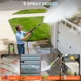 thumbnail image 4 of Electric Pressure Washer, 5000PSI Max 3.0 GPM Hidrolavadora, Portable Power Washer with 25FT Cord, 23FT Hose, 4 Nozzles, for Cars, Driveways, Fences, Patios, 4 of 6
