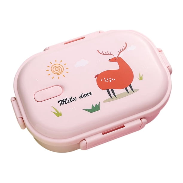 Billuyoard Fiambrera ligera y portátil de acero inoxidable, fácil de llevar a cualquier lugar, caja fuerte térmica Cocina y Comedor rosa