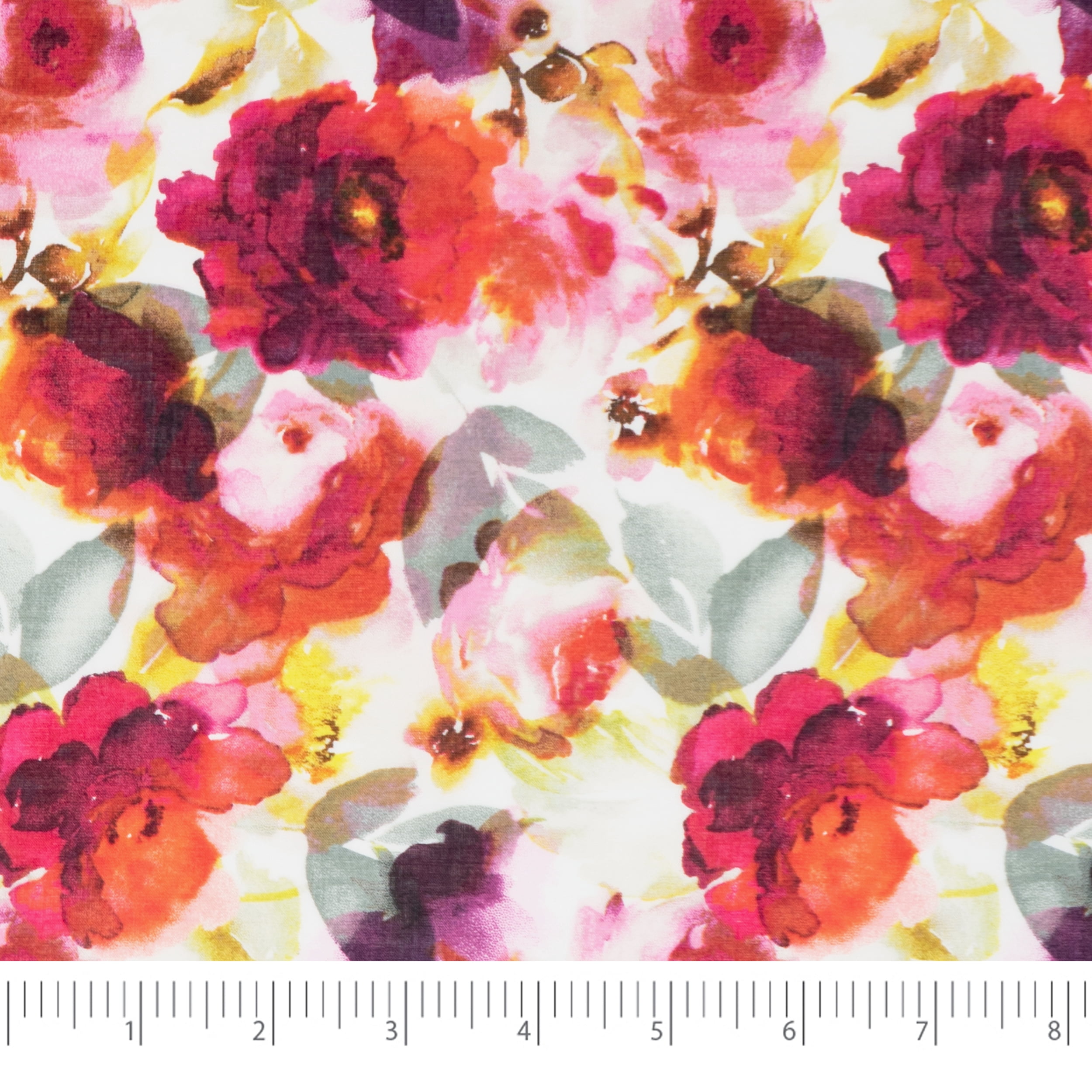 Singer Cotton Print Fine Lawn Fabrics, Cotton Voile Fabric, Quilt, Crafts, Sewing, 54 Inches Width, Cl Watercolor Flora - 5 Yard Cut