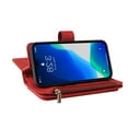 thumbnail image 3 of ELEHOLD Wallet Case for iPhone 15 Pro Max 6.7", with Large Capacity 15 Card Holders Zipper Wallet Detachable Wrist Strap Kickstand Function Magnetic Clasp Full Protective Shockproof Cover, Red, 3 of 12