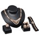 thumbnail image 1 of Conjunto de joyas para mujer, con diamantes de imitación, colgante, decoración, collar de aleación, pendientes, anillo y pulsera, 1 of 1