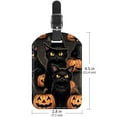 thumbnail image 6 of Square 2Pack PU Leather Halloween Black Cat Cruise Luggage Tag with Privacy Cover and Name ID Tag for Travel Handbags Backpacks Luggage Tags, 6 of 6