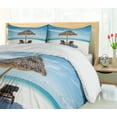 thumbnail image 5 of Ambesonne Ocean Duvet Cover Sets, Zanzibar Eastern Scenery, 2-King, Turquoise Cream, 5 of 6