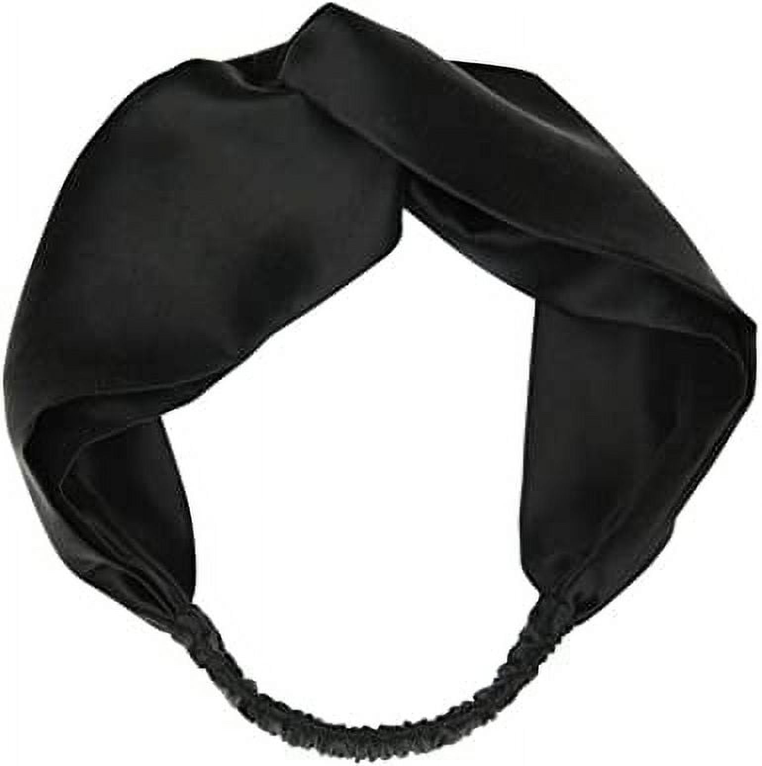 Slip Pure Silk Knot Headband, Mulberry 22 Momme Silk, Black  display picture 2