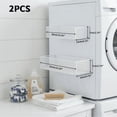 thumbnail image 3 of Magnetic Basket Organizer, 2 Pack Large Magnetic Storage Bin for Fridge, Washer Dryer, Whiteboard & Kitchen, Multi-use Magnetic Shelf Holder for Laundry Room, Classroom & Office, White, 3 of 9