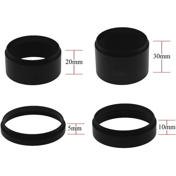 Astromania Astronomical 2"/M48-extension Tube Kit for Cameras and eyepieces - Length 5mm 10mm 20mm 30mm - M48x0.75