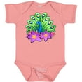 thumbnail image 3 of Inktastic Peacock and Flowers Boys or Girls Baby Bodysuit, 3 of 5