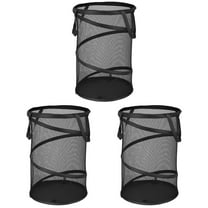 CYLINDSOME 3pcs Folding Laundry Mesh Basket Household Laundry Hamper Clothes Storage Hamper