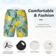 thumbnail image 3 of Balery Lemon Bañador para hombre, shorts de playa de secado rápido con entrepierna y forro de compresión-Small, 3 of 6