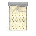 thumbnail image 2 of Ambesonne Tribal Fitted Sheet & Pillow Sham Set, Hipster Geometric, Twin, Mint Green Orange Cream, 2 of 3