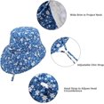 thumbnail image 2 of Gorro de verano de algodón para bebé UPF 50+ para niños y niñas, gorro de sol para niños con protección para el cuello y correas ajustables para la barbilla, 2 of 5