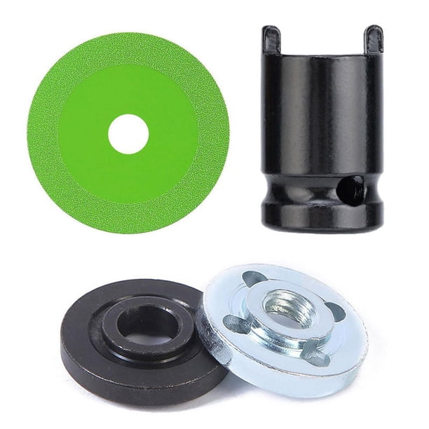 Juego de Discos de Corte de Vidrio de 4 Piezas con Adaptador Hoja de Ultrafina de 10 Cm de Vino de Jade Hoja de Corte de Biselado de Vidrio