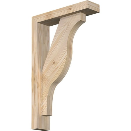 

Ekena Millwork 3 1/2 W x 14 D x 22 H Funston Block Smooth Bracket w/ Offset Brace Douglas Fir