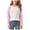 Pink-DUwzn, variant on RFQWOVSR Kids' Long Sleeve Tee Raglan Sleeve Crew Neck Cotton Blend