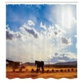 thumbnail image 3 of Ambesonne Western Shower Curtain, Horse Valley Sky View, 69"Wx70"L, Cream Blue, 3 of 5
