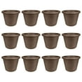 thumbnail image 1 of The HC Companies 24 In Plastic Classic Flower Pot Planter, Brown (12 Pack), 1 of 6