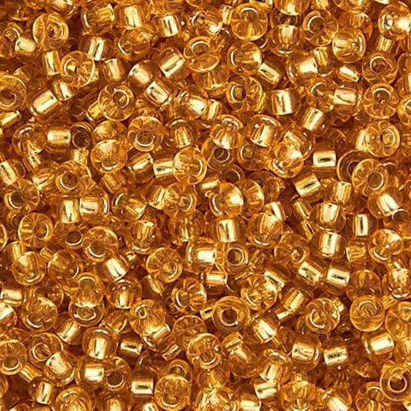 Miyuki Seed Bead 11/0 APX.22g - Dark Gold Silver Lined Japanese Glass Seed Beads