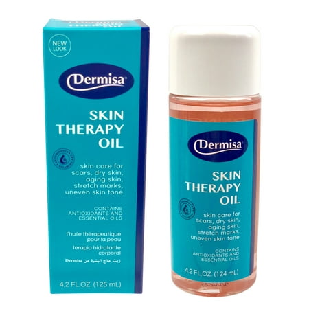 Dermisa Dry Skin Therapy Oil Ideal for Face and Body, All Skin Types, Multi-Purpose. For Scars, Aging, Stretch Marks and Skin Blemishes, With A & E Vitamins.