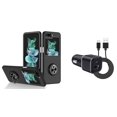 thumbnail image 1 of BEMZ Lightweight Slim Shockproof Magnetic Mount Holder Case (Black) with 30W Dual (USB-C, USB-A) Car Charger, Type-C to USB Cable for Samsung Galaxy Z Flip 5, 1 of 4