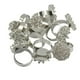 thumbnail image 2 of Conjunto de 10 Anillos de Latón Redondo Ajustables en Plateado con 15 Enganches para Crear Joyería, 2 of 5