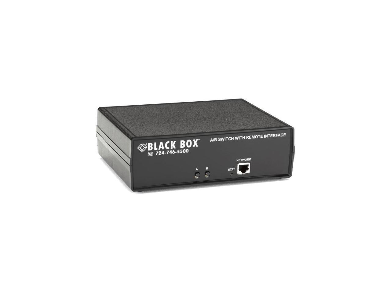 Black Box CAT6 Remotely Controlled Layer 1 A/B Switch, Latching, Ethernet, RS-232