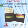 thumbnail image 2 of RFID Slim Front Pocket Wallets For Men - Genuine Leather Mens Bifold Wallet With Removable 2 ID Windows Zipper Coin Stylish Passcase Brown, 2 of 7