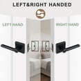 thumbnail image 6 of Heavy Duty Privacy Door Lever, Bathroom Door Handle, Badroom Door Lock, Matte Black Interior Door Knobs with Lock, Reversible Right&Left Handed, 4Packs, 6 of 7