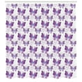 thumbnail image 3 of Ambesonne Butterfly Shower Curtain, Modern Poly Effect, 69"Wx84"L, Purple Pale Blue White, 3 of 3