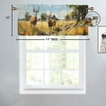 thumbnail image 4 of Deer Curtain Valances for Kitchen Western Country Farm Wildlife Hunting Nature Forest Elk Window Valance for Living Room Bedroom, Kitchen Valance Rod Pocket Window Decor Curtain 54 by 18 in, 1 Panel, 4 of 6