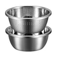 thumbnail image 1 of Colador microporoso, capacidad con recipiente mezclador para lavar verduras, frutas y arroz y para escurrir plata, 1 of 5