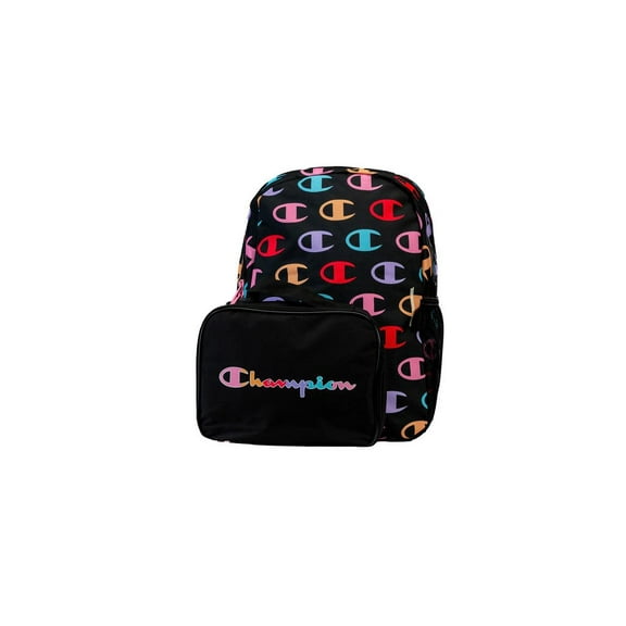 Champion Unisex Munch Backpack Lunch Kit Combo – Black/Multi– One Size
